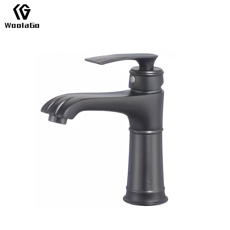 Single Hole Basin Sink Bathroom Faucet Matte Black Modern Hot and Cold Water Mixer Tap J124-MB
