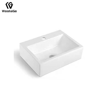 White top mount porcelain sink rectangular ceramic bathroom basin HPS6018