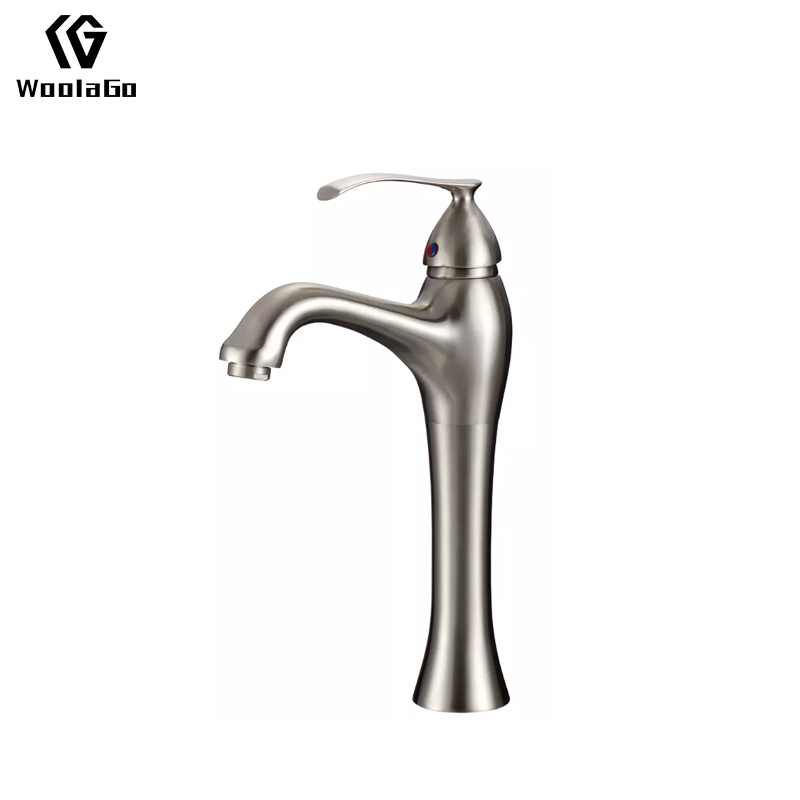 Luxury Waterfall Cold And Hot Water Mixer Tap Brass Brushed Nickel Single Hole Bathroom Basin Faucet Tap J84-BN
